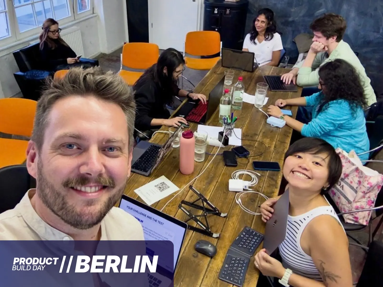 Builders celebrating at the Berlin edition
